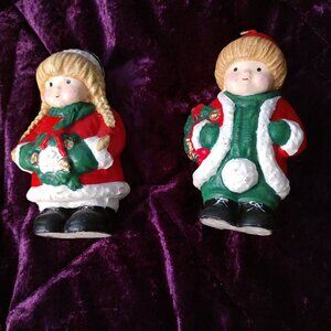 Vintage Hand Painted Wax Christmas Candles Novelty By Robert Alan